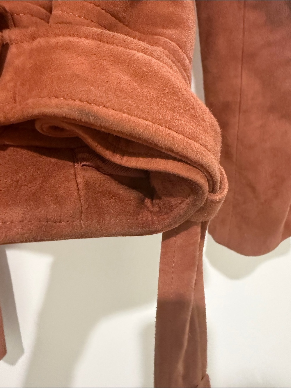 All Saint Suede Leather Jacket in Rich Rust - Picture 6 of 10